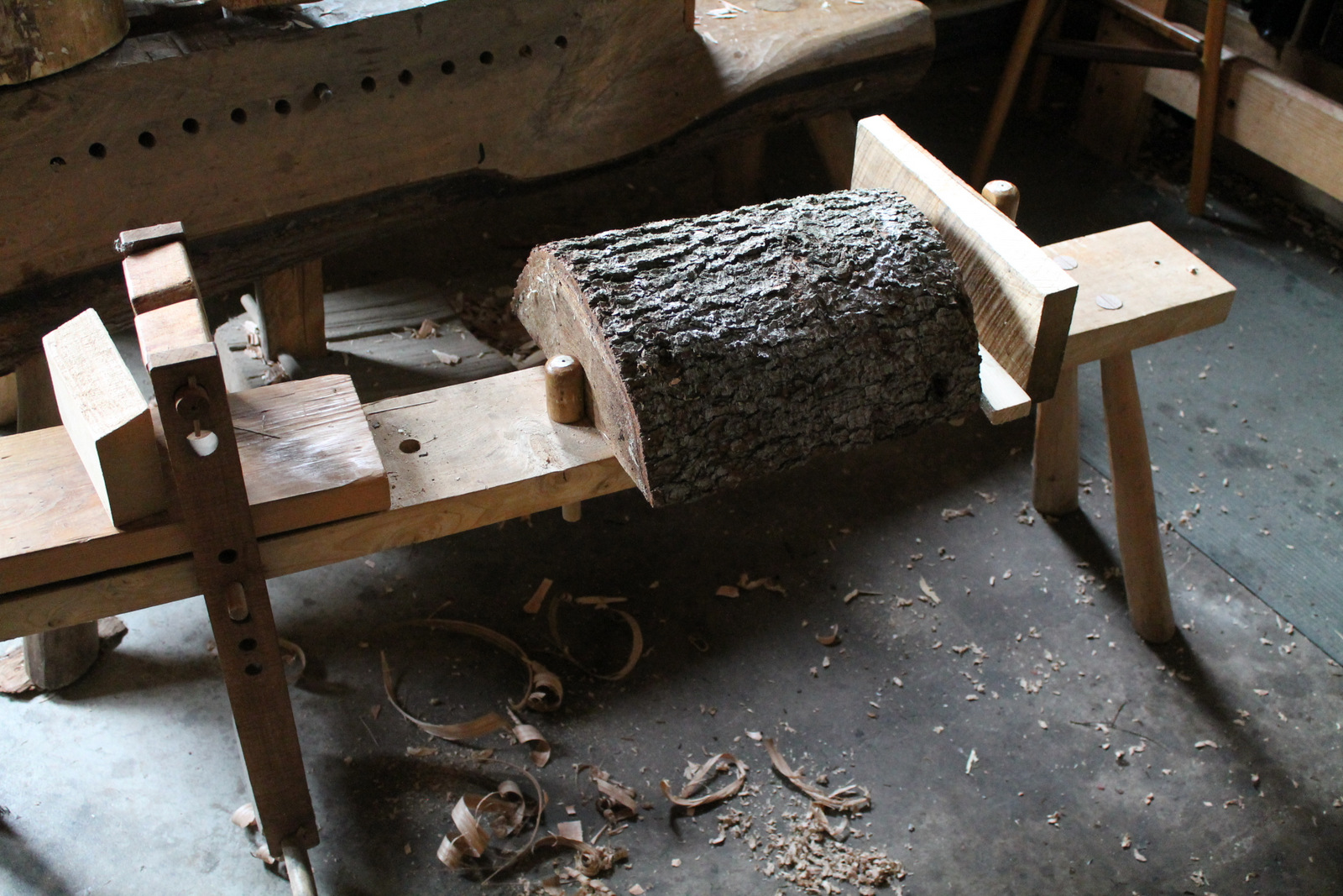 Adaptable Shaving Horse David Fisher, Carving Explorations