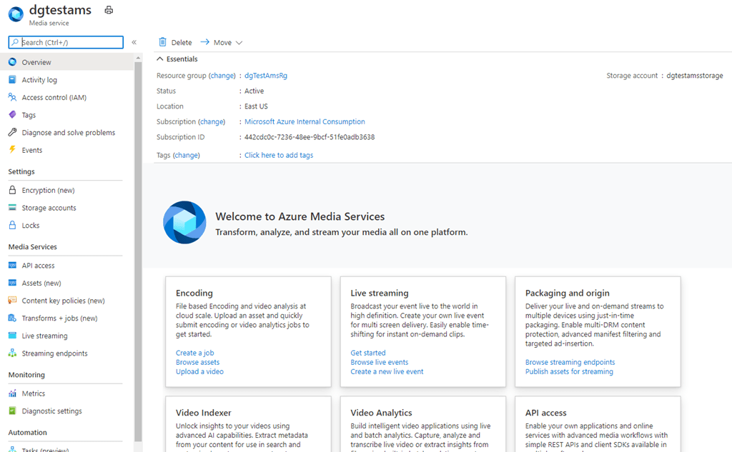Adding an Adaptive Azure Media Services Video to a  Page