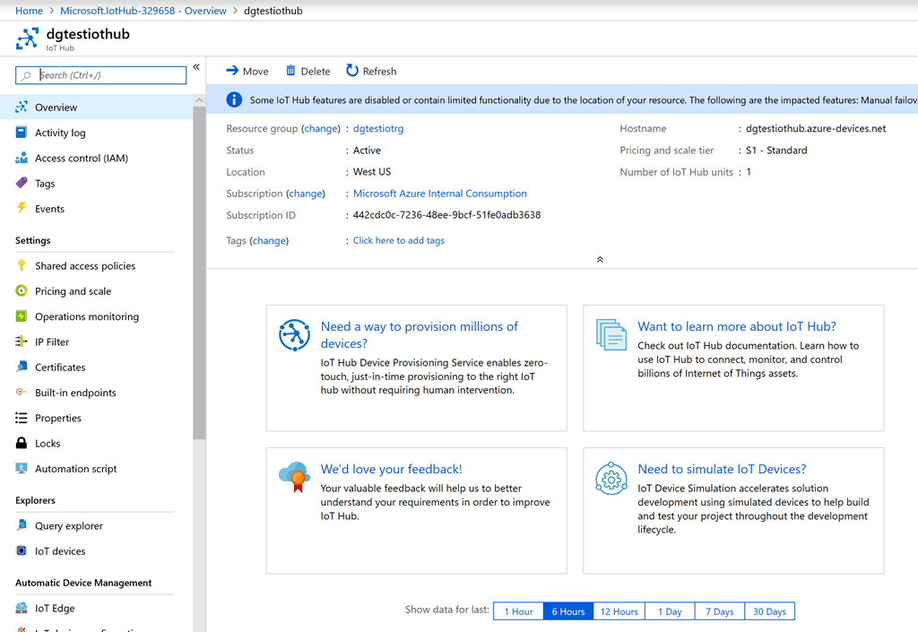 Automatic Routing in Microsoft Azure IoT Hubs