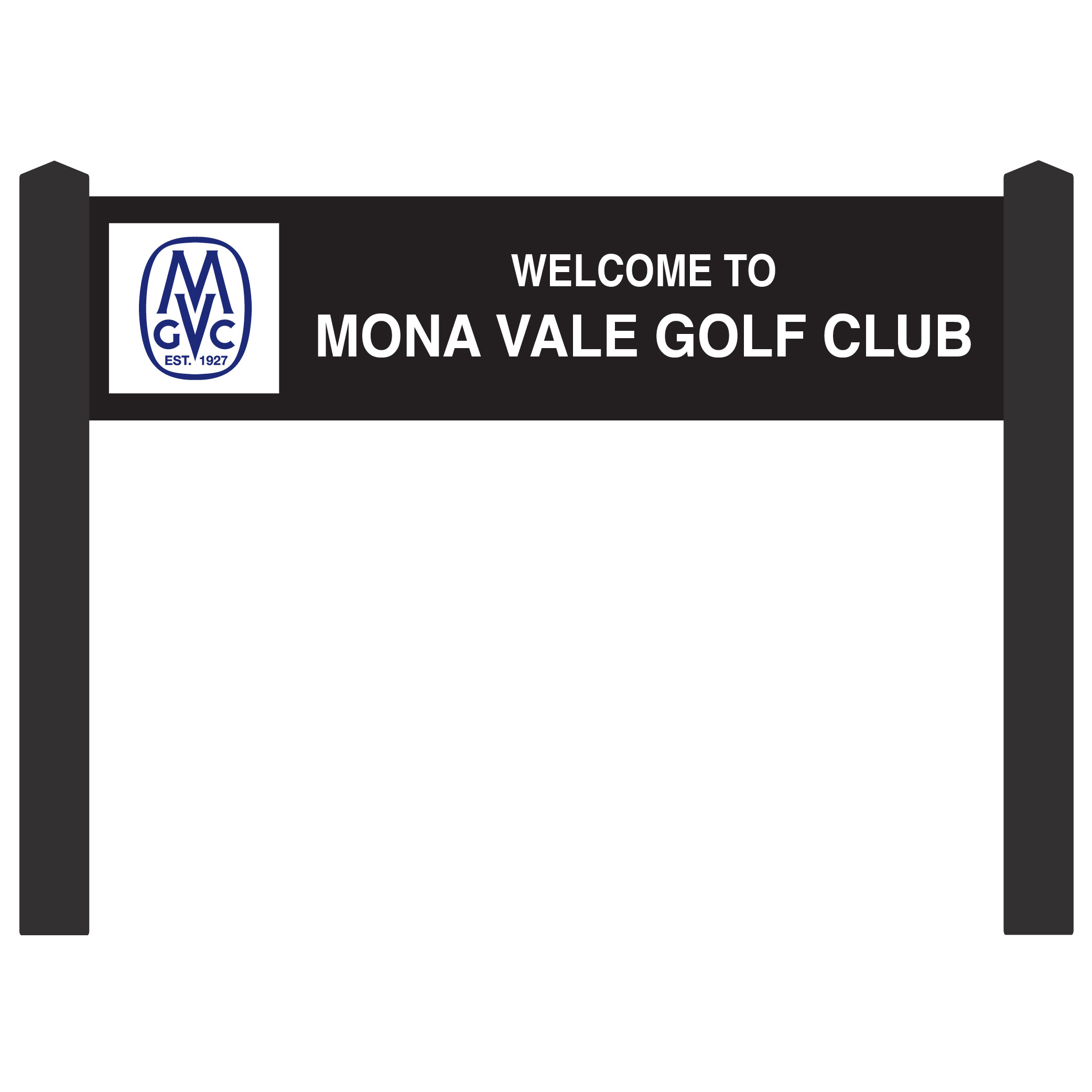 Sign Black Plastic David Golf