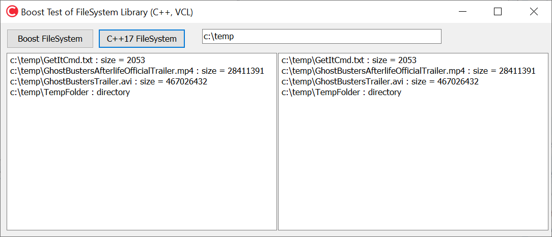 Two VCL Example Applications that Use C++Builder and the C++ Boost