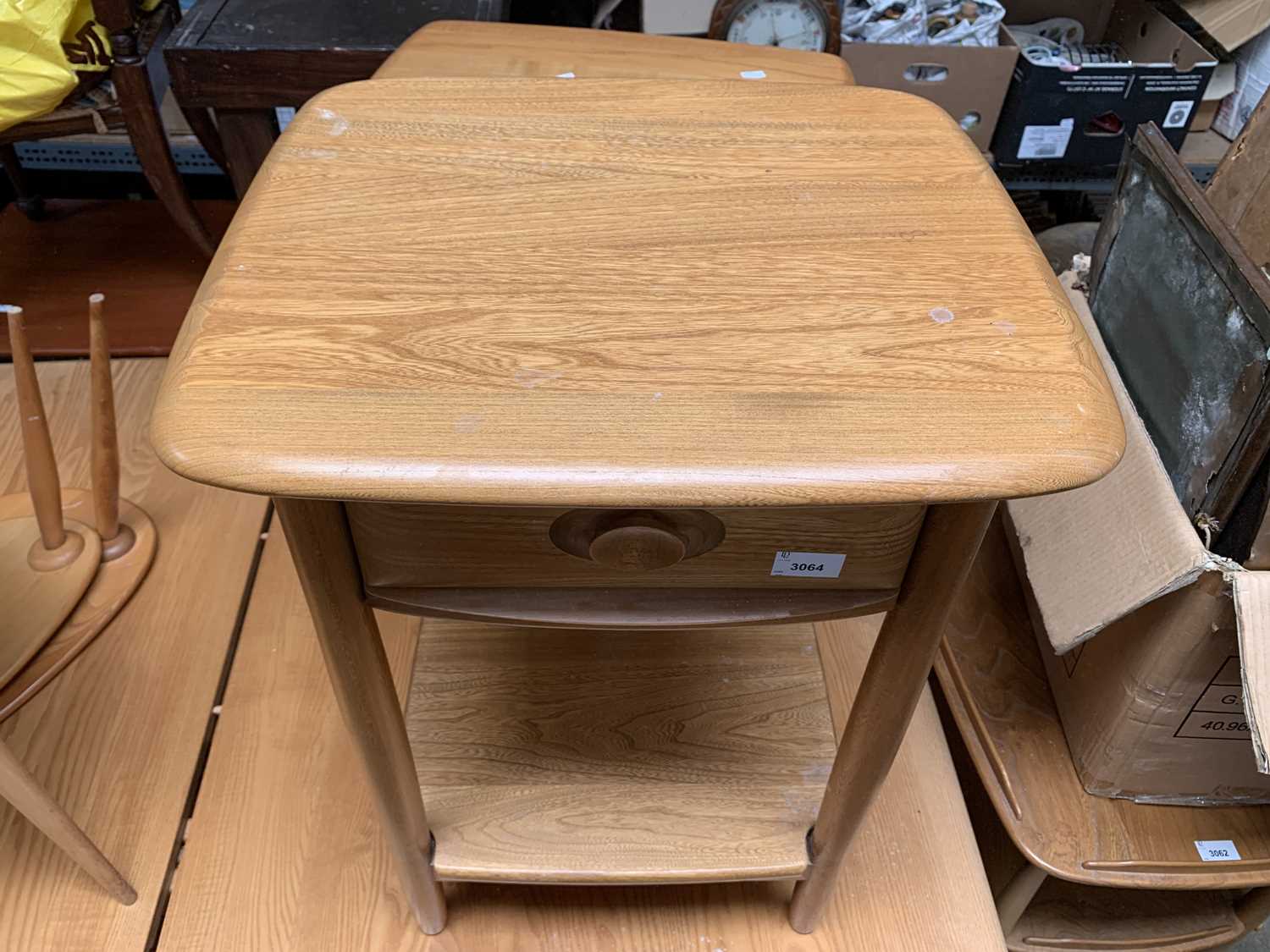 Lot 3064 An Ercol light elm small side or bedside