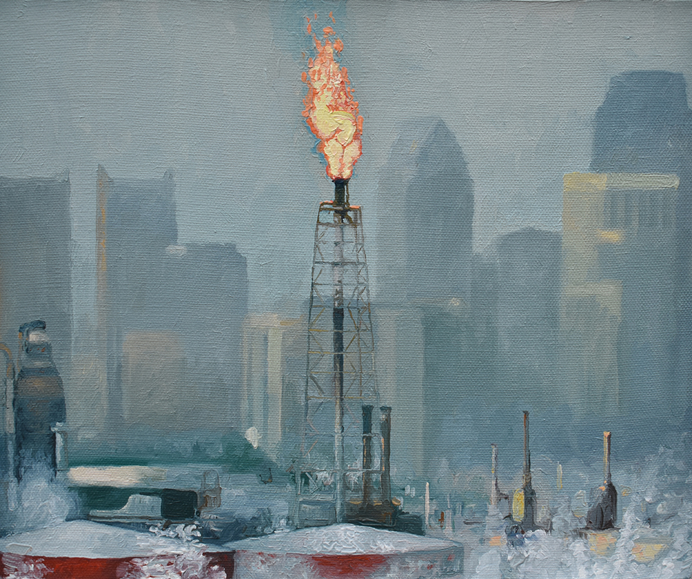 Industrial Scenes David Leonard Paintings