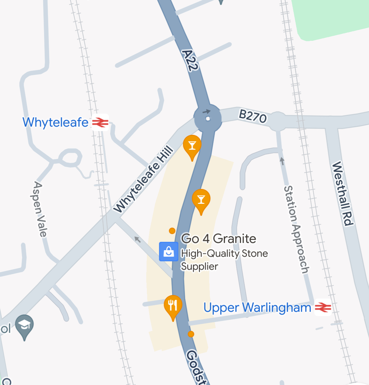 Out of Station Interchanges on the Rail & Tube Map 13 Upper Warlingham