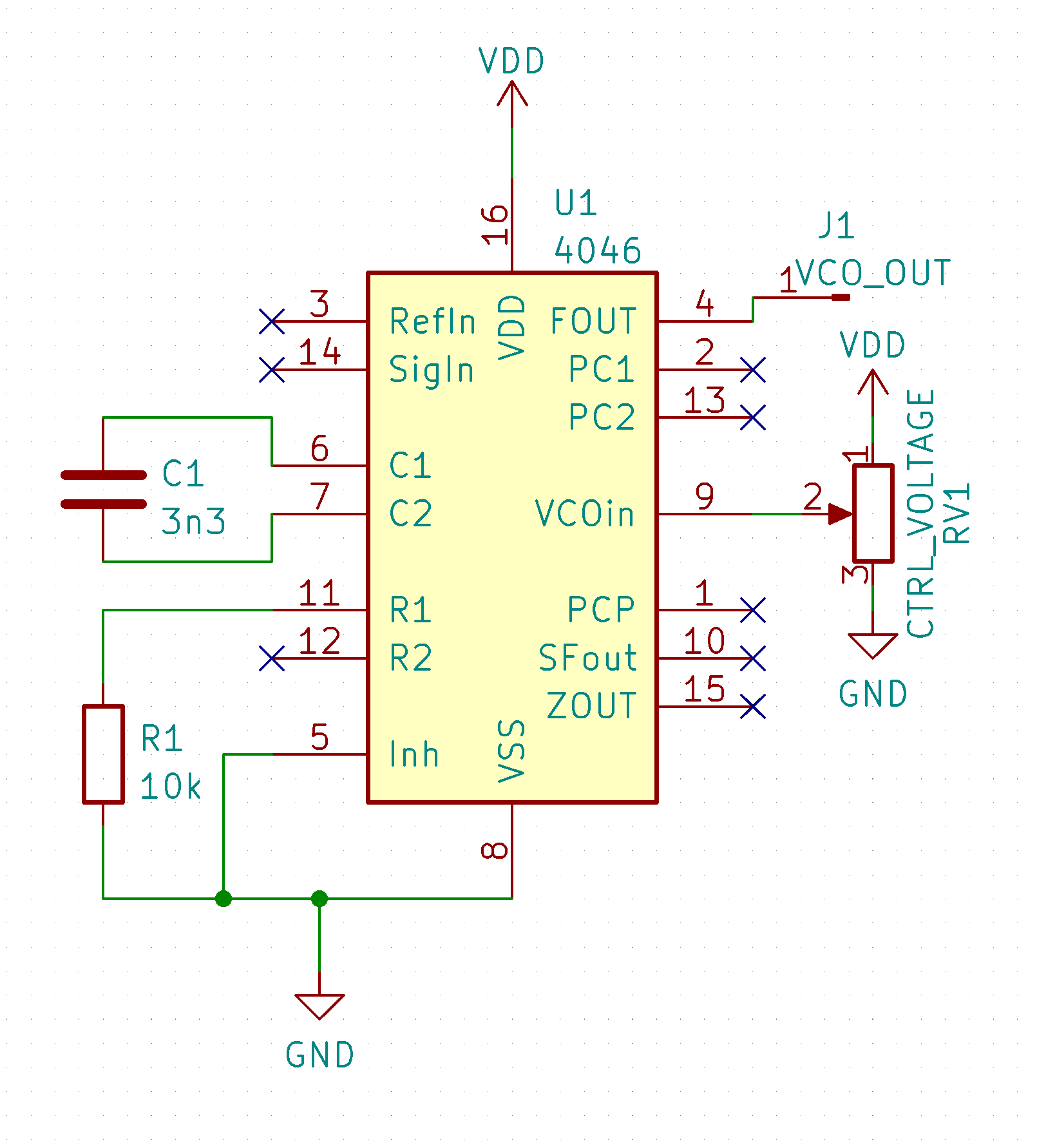 CD4046 Phase locked loop