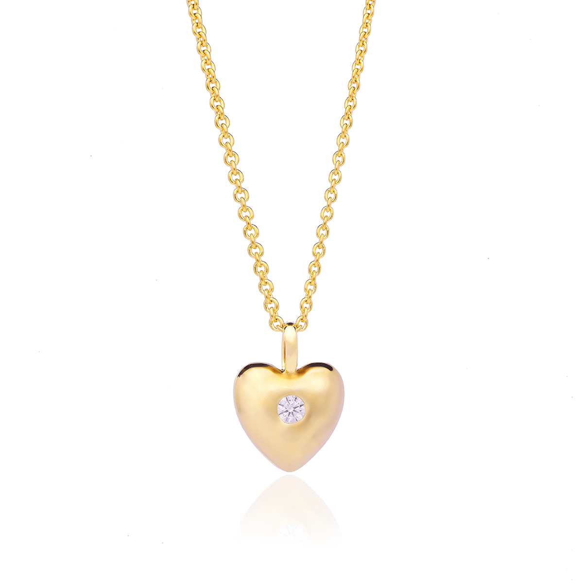 Yellow Gold Diamond Heart Pendant David M Robinson