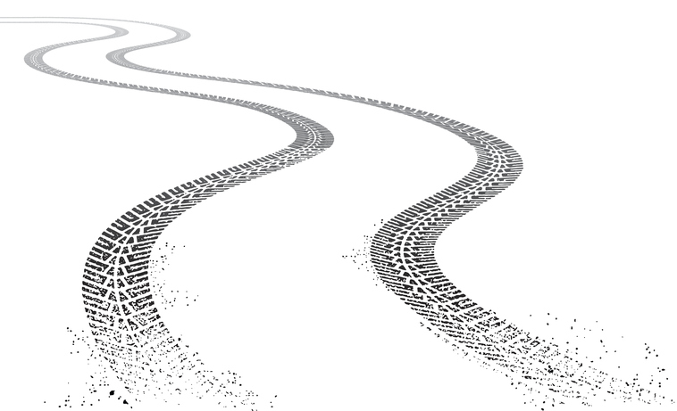 Vector grunge Tire tracks DAVID O DEFENSE