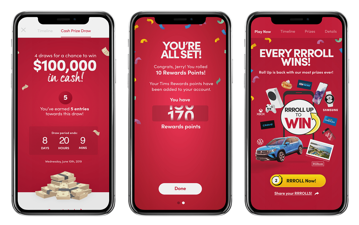 Tim Hortons Roll Up the Rim David Porretta