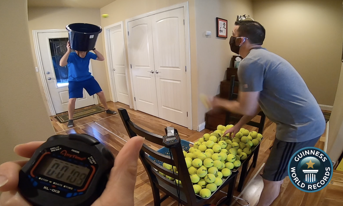 Bucket on the Head Ball Catch David Rush for STEM