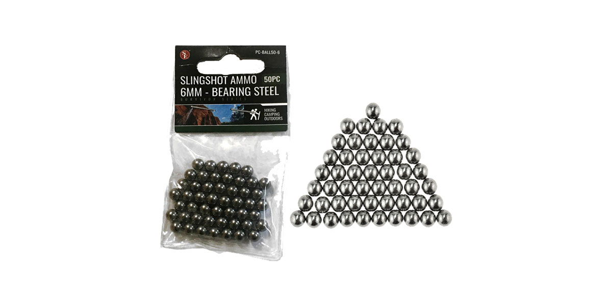 6mm Steel Slingshot Ammo, Spherical, 50 Count