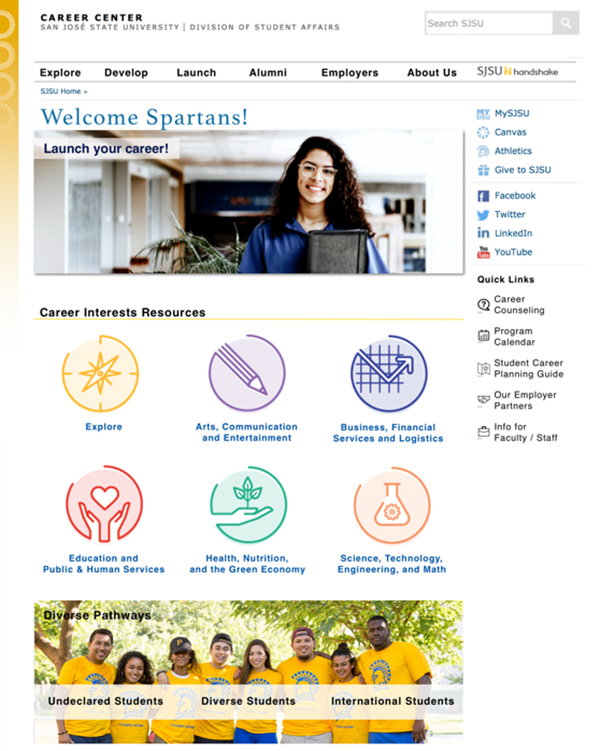 SJSU Career Center Website Redesign