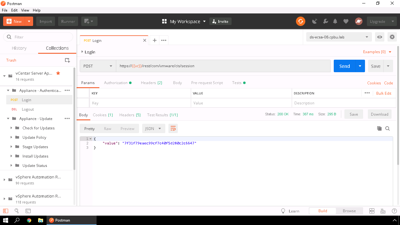 Patching the vCenter Server Appliance (VCSA) using the REST API Part