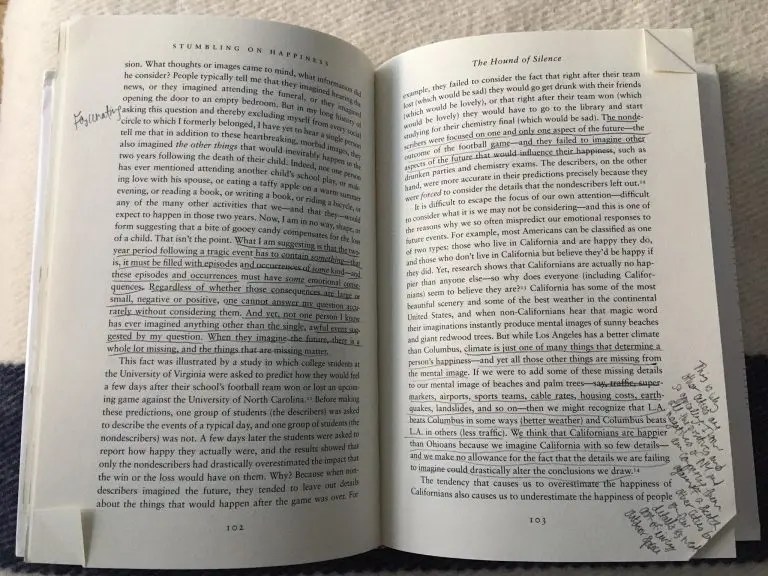 Stumbling on Happiness Book Notes and Summary David Teter