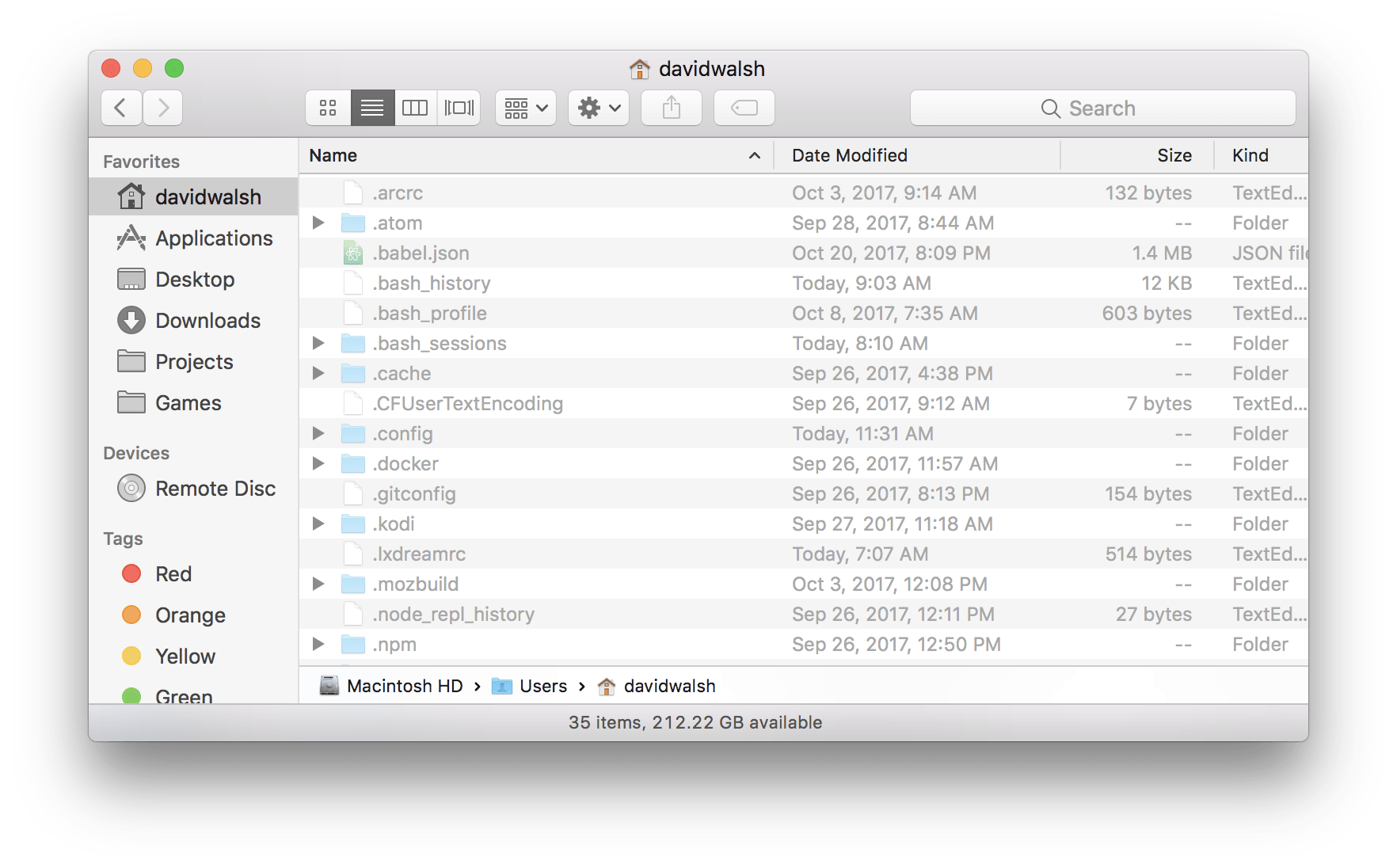 Show Hidden Files in Mac Finder