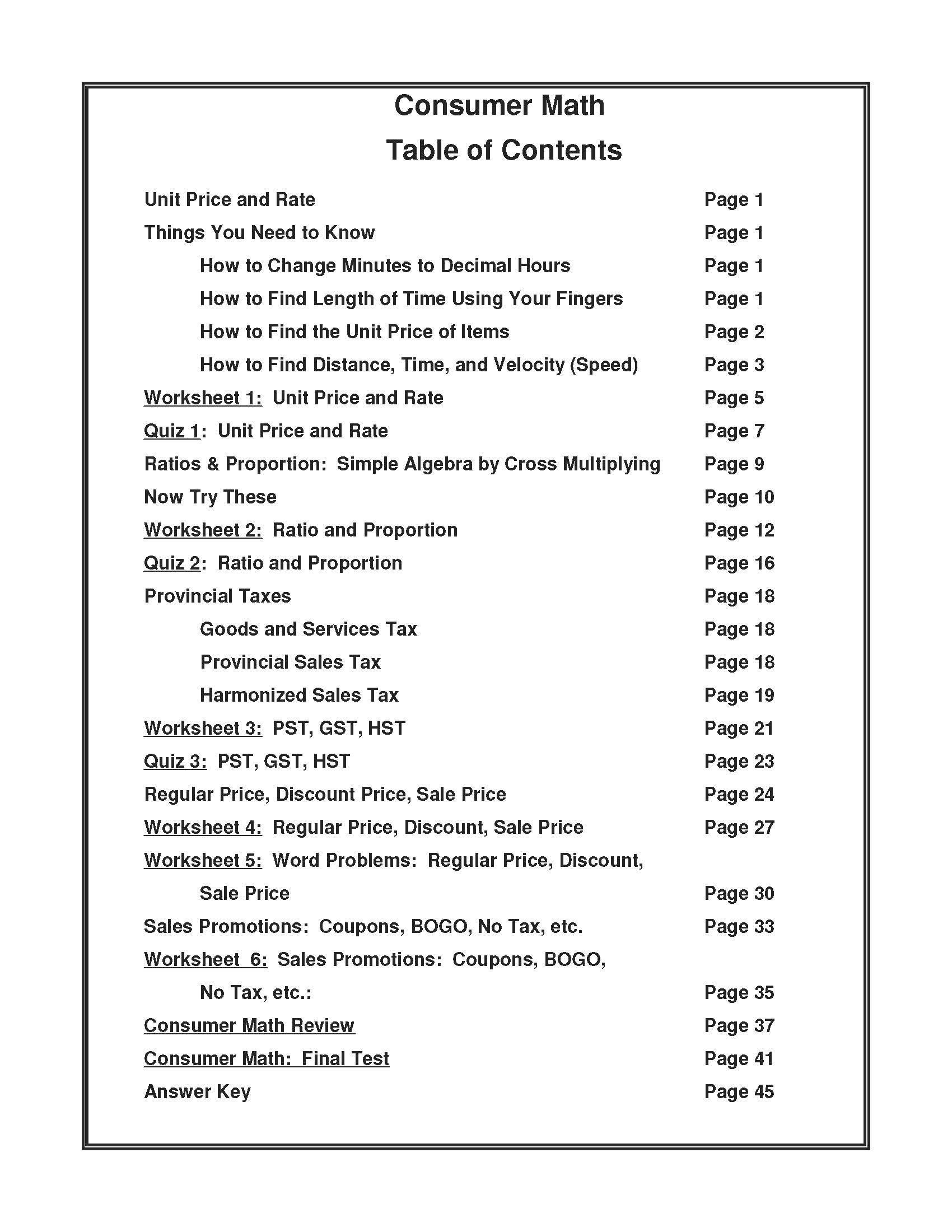 Course Title: Consumer Mathematics Colton Joint Unified.