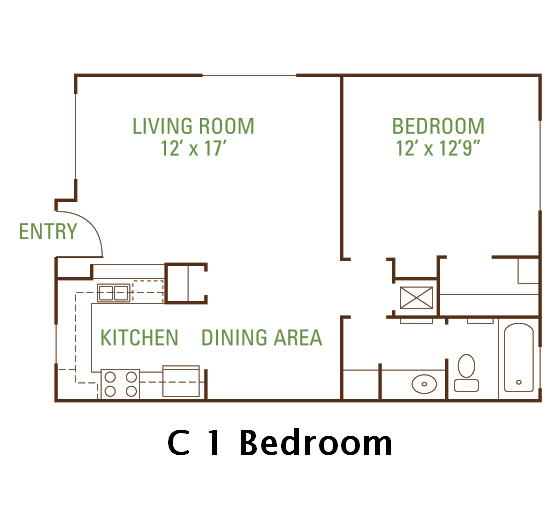 Information about "C 1 bedroom.png" on the trees apartments Davis