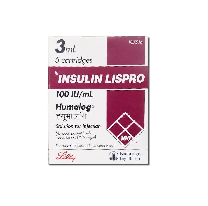 HUMALOG INSULIN LISPRO 5X3ML CARTRIDGES DAWABOX