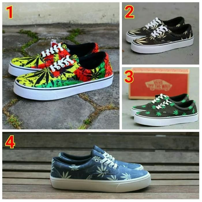 Sepatu Vans Authentic Era Motif Rasta Reggae Sneaker Casual Keren
