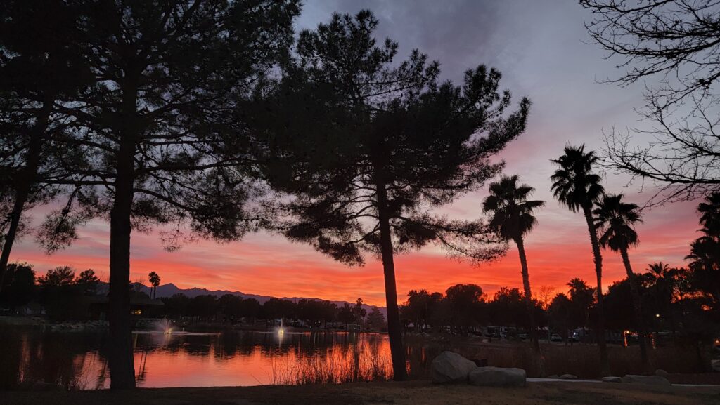 Sunset from Lakeside RV Park