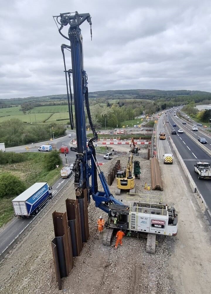We own and operate the largest sheet piling rigs in the UK Dawson Wam