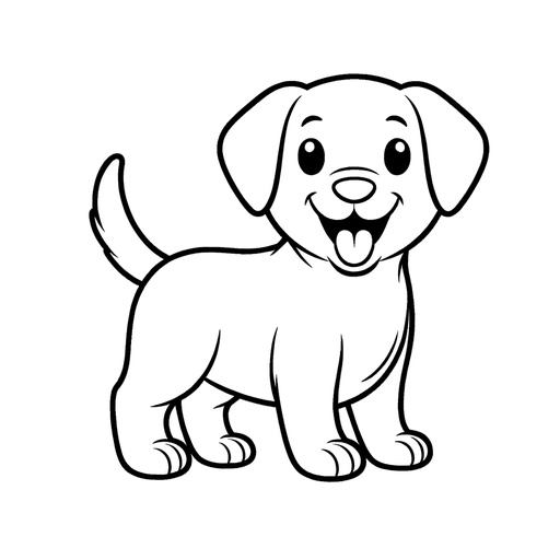 Simple Pet Dog Coloring Page 4 Free Printable Pages