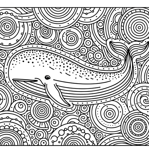 Mindful Sperm Whale Coloring Page 4 Free Printable Pages