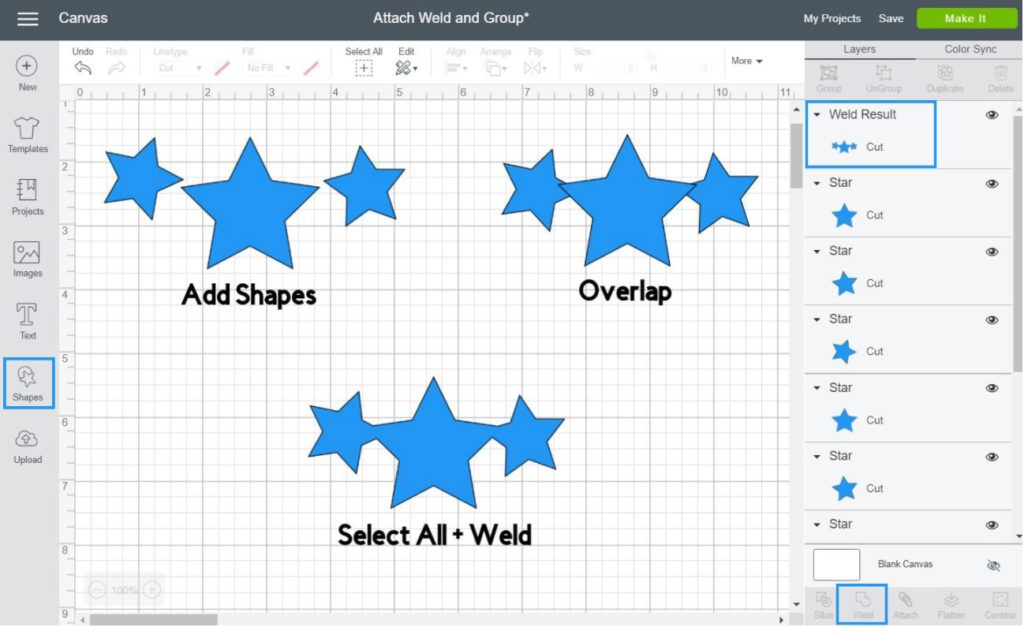 What Do Weld, Attach, & Group mean on Cricut A MUST read tutorial