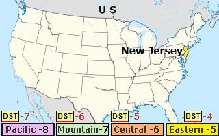 Daylight Savings Time New Jersey, USA DST - Time Zone, Time Change 2026
