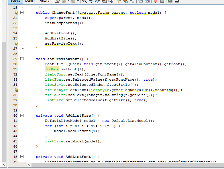 Cần giúp fix lỗi code change font trong notepad sử dụng java swing programming Dạy Nhau Học
