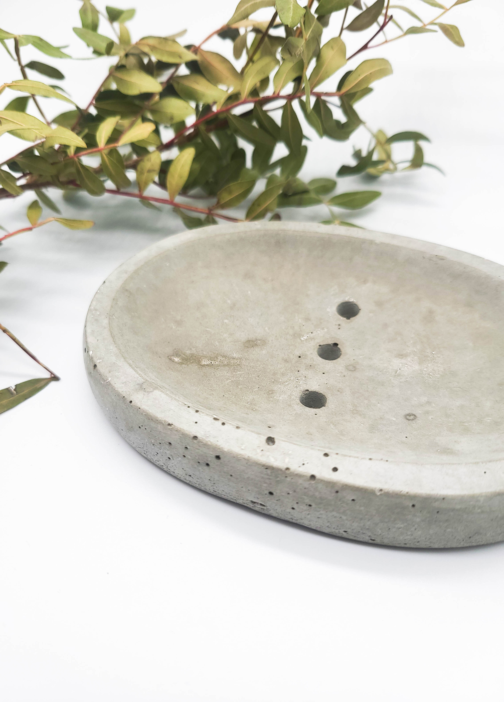 Oval Handmade Concrete Soap Dish DayOneSkin