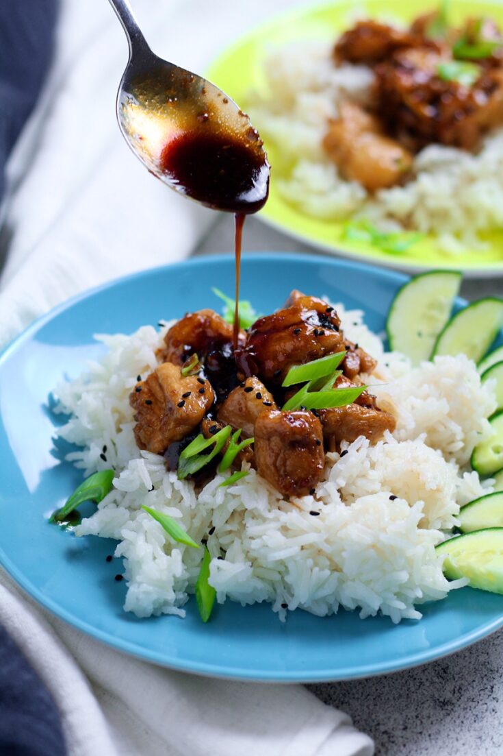 How to make irresistibly sticky Teriyaki Chicken and Rice