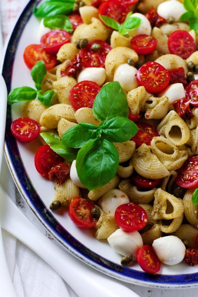 How to make Italian Caprese Pasta Salad Days of Jay
