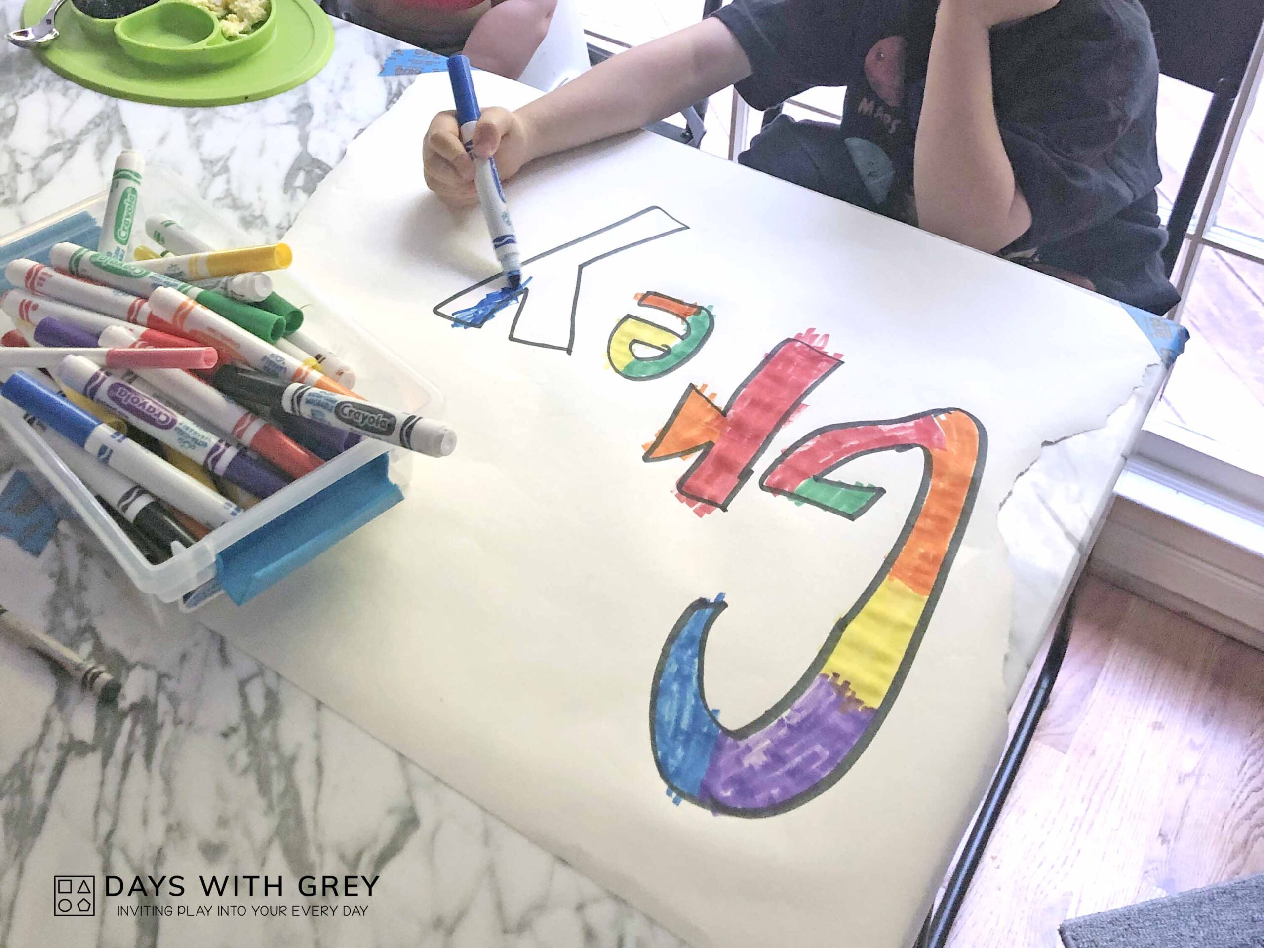 Name Posters for Kids! Days With Grey