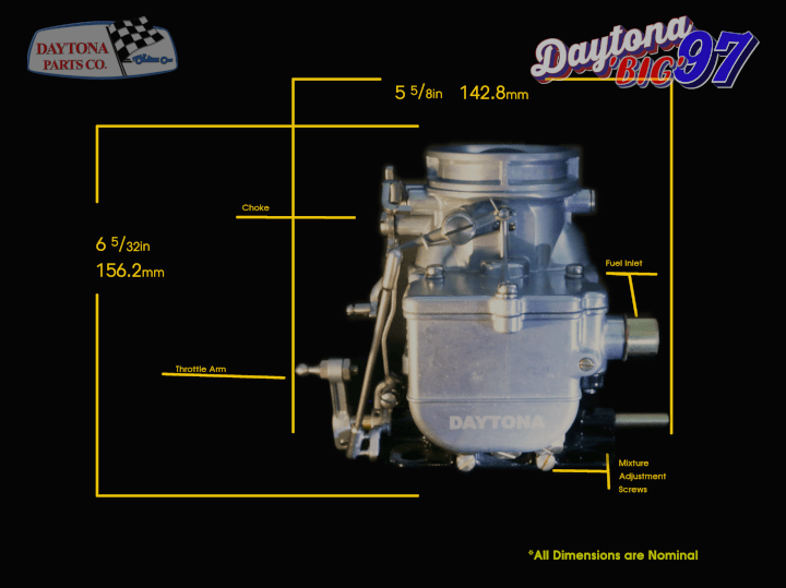 Daytona 'Big' 97 2bbl Universal Carburetor
