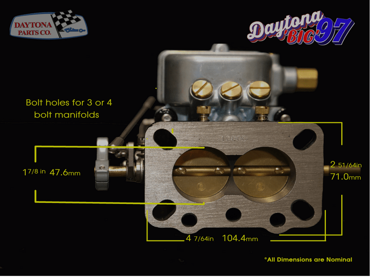 Daytona 'Big' 97 2bbl Universal Carburetor