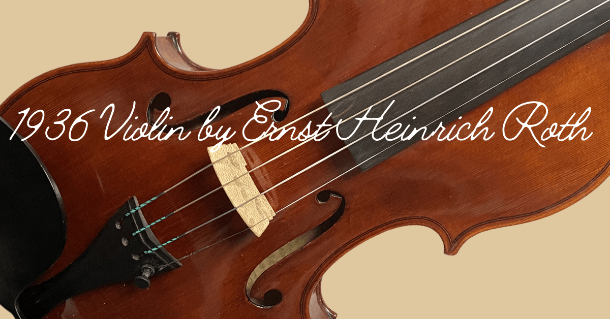 A Rare Beauty Violin by Ernst Heinrich Roth (1936) Day Violins LLC