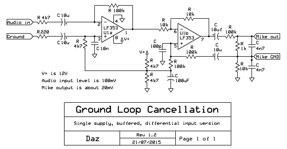 Ground Loop Cancellation