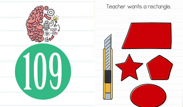 Brain Test Level 109 Teacher wants a rectangle Answer Daze Puzzle