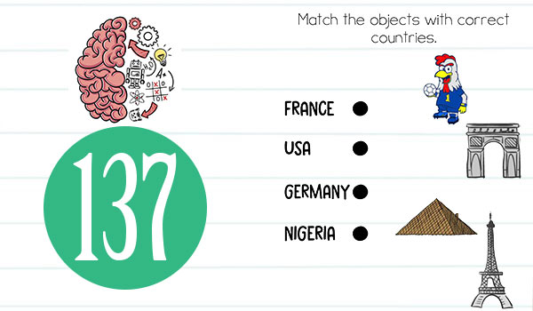 Brain Test Level 137 Match the objects with correct