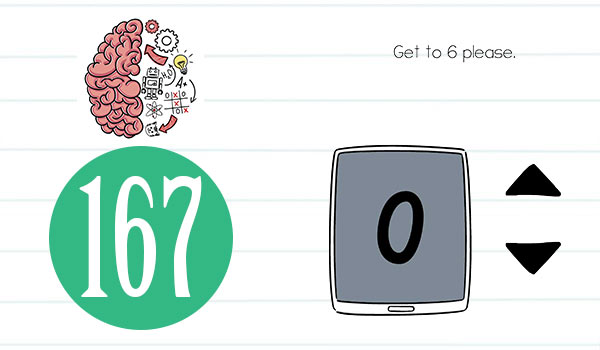 Brain Test Level 167 Get to 6 please Answer Daze Puzzle