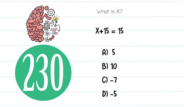 Brain Test Level 230 (NEW) What is X Answer Daze Puzzle