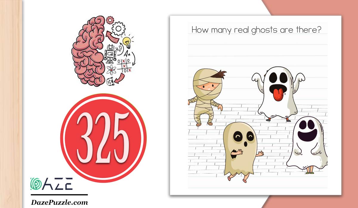 Brain Test Level 325 (NEW) How many real Ghosts Answer Daze Puzzle