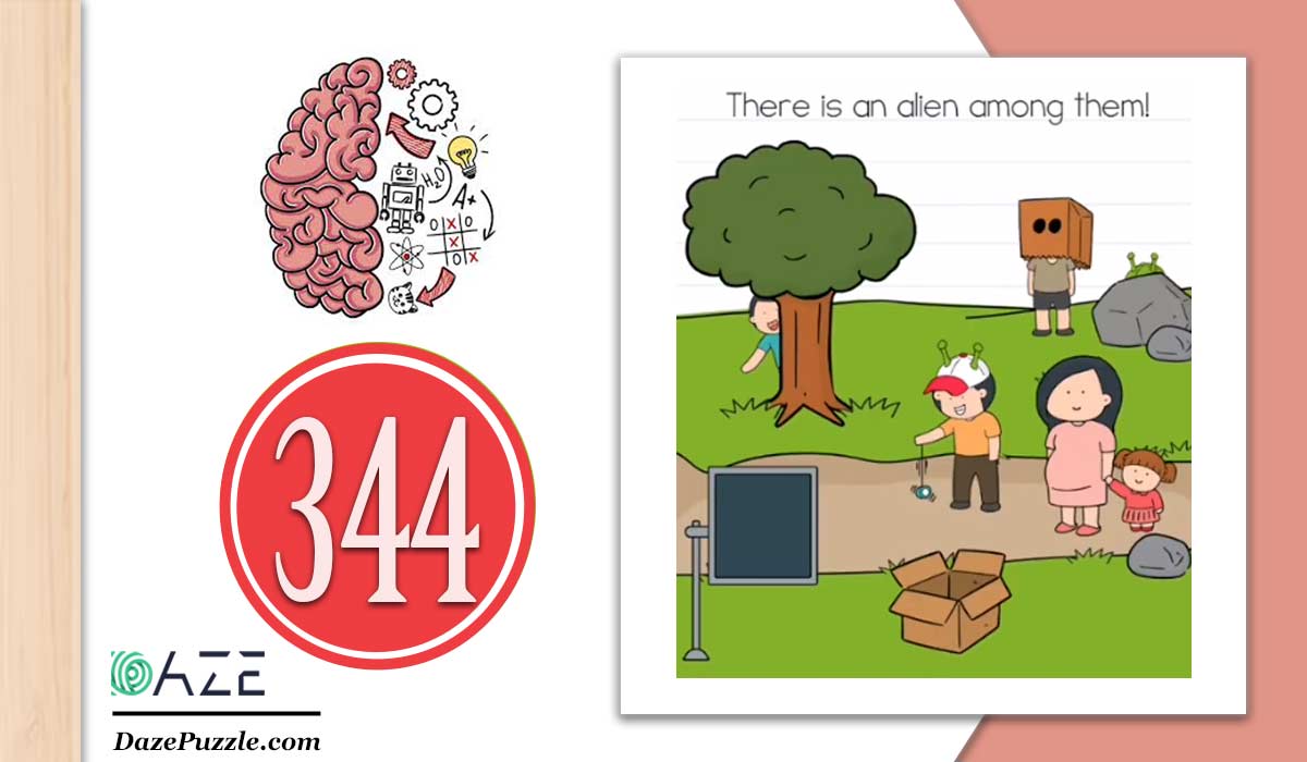 Brain Test Level 344 (NEW) There is an alien among them Answer Daze