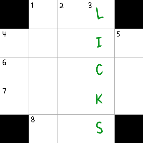 Dog kisses NYT Crossword Clue
