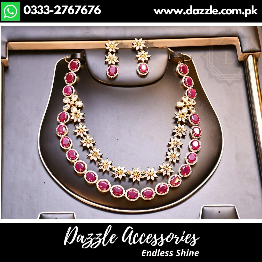 Ruby Champagne Floral Set Dazzle Accessories