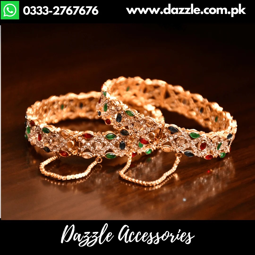 Bangles and Bracelets, gold plated bangles pakistan, bangles design, bracelets for girls, AD