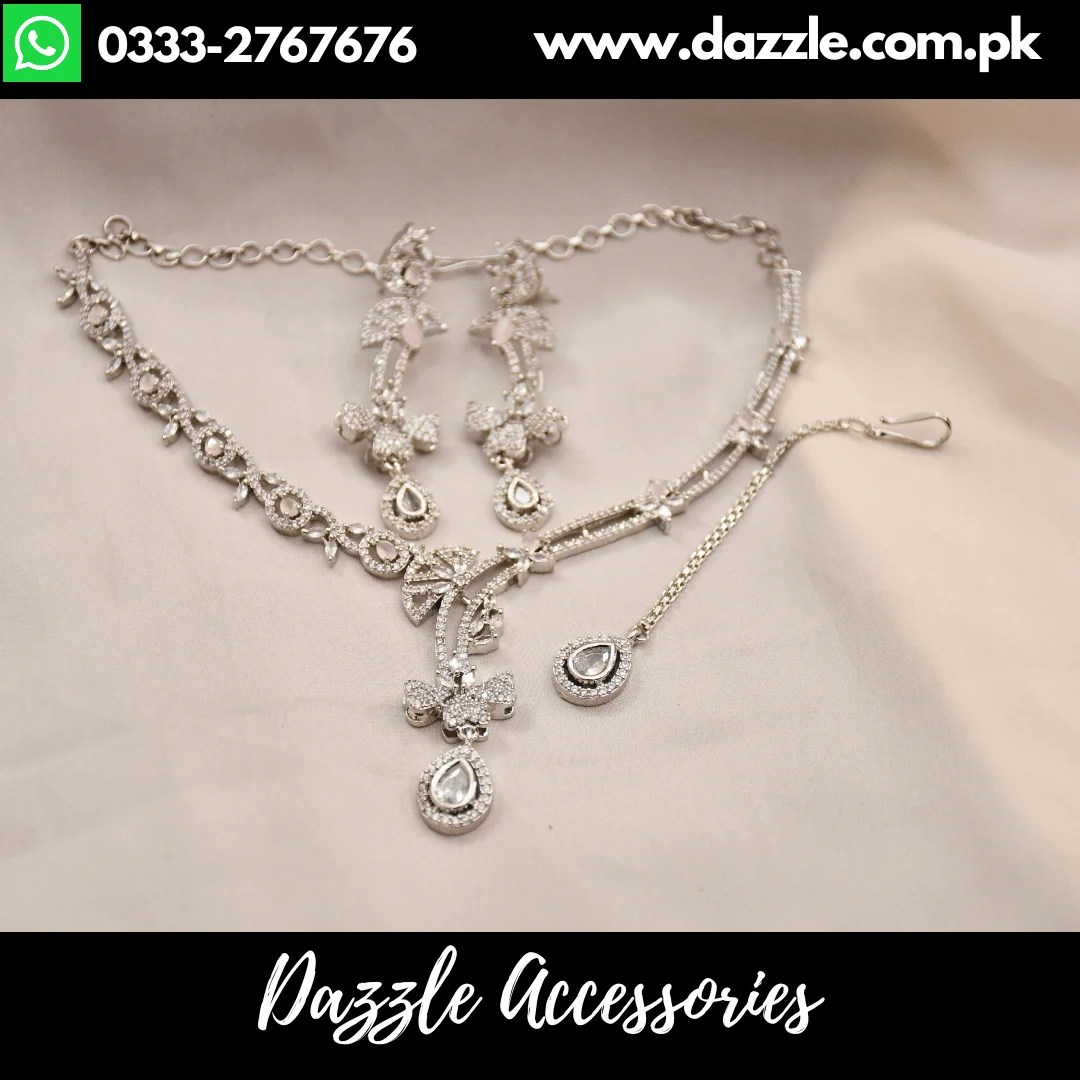 Silver Bridal Set Dazzle Accessories