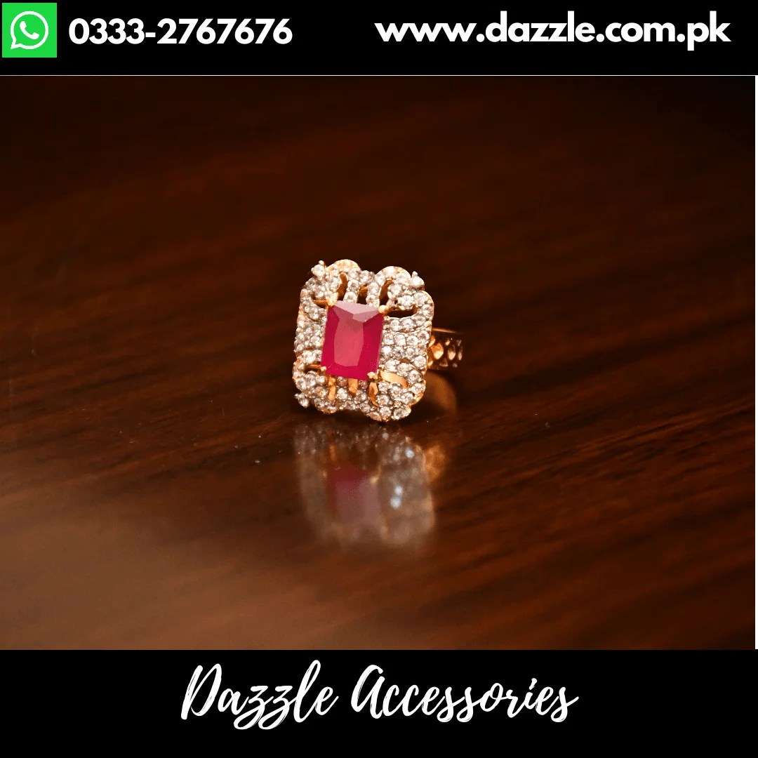 Ruby Statement Ring for Girls Dazzle Accessories