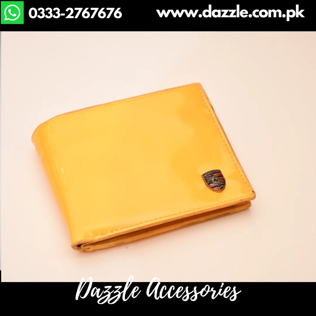 Yellow Wallet for Men Dazzle Accessories