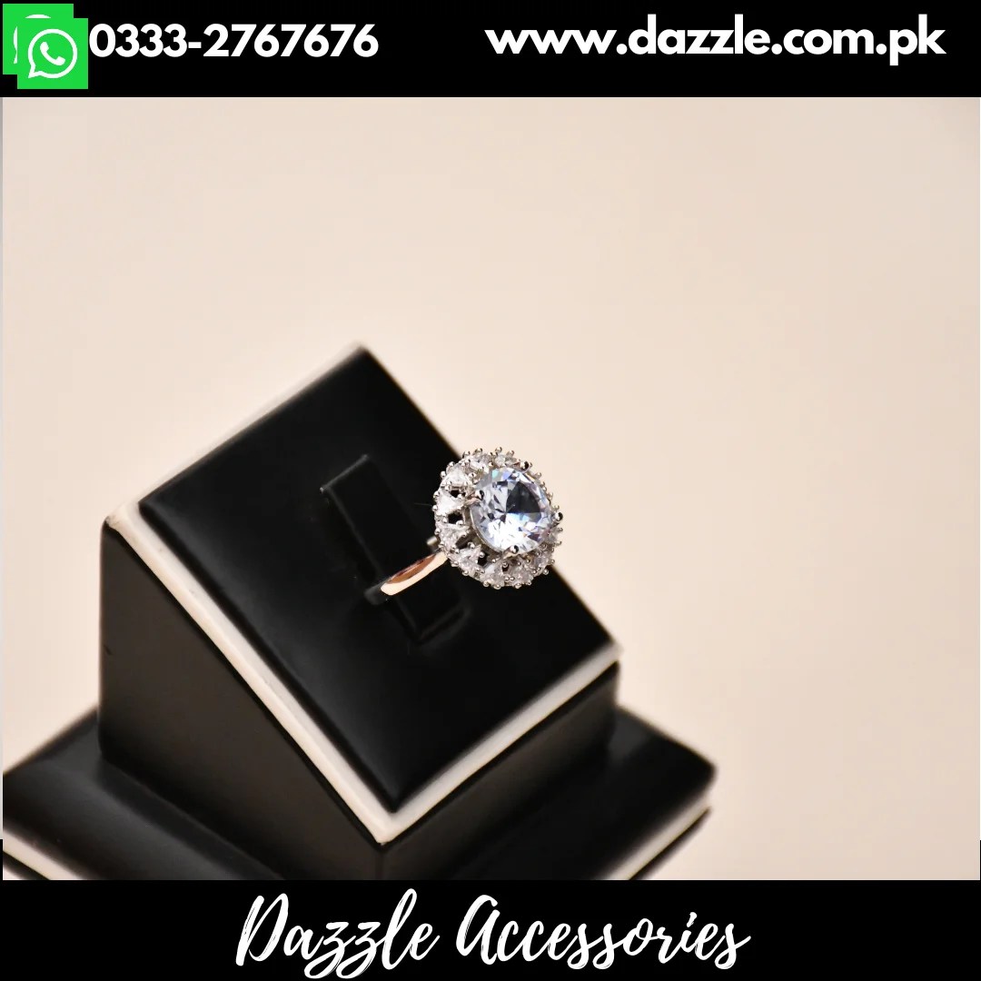 Silver Stone Ring Dazzle Accessories
